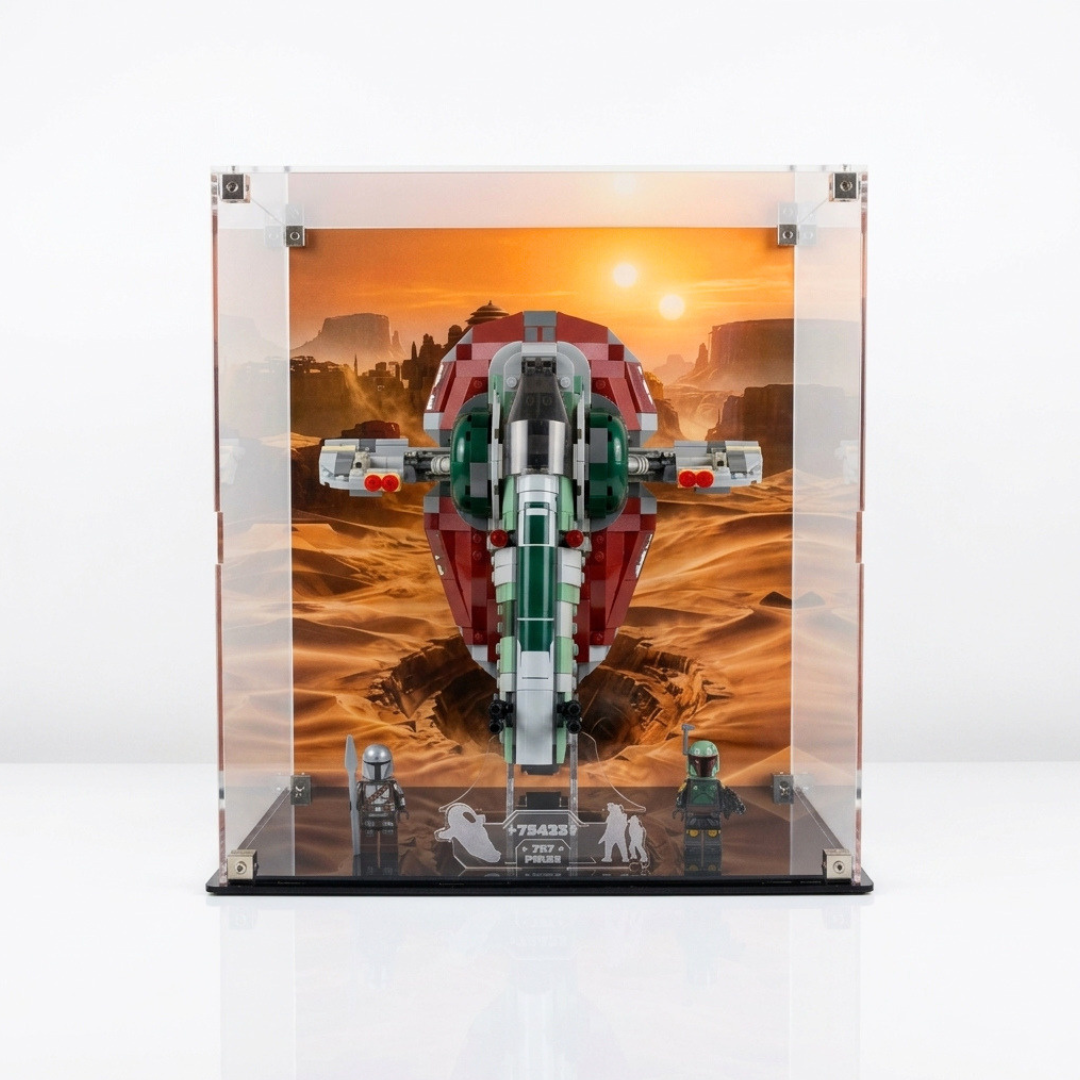 Acrylic Display Case for LEGO® Star Wars Jango & Boba Fett Starship (75433/75312)