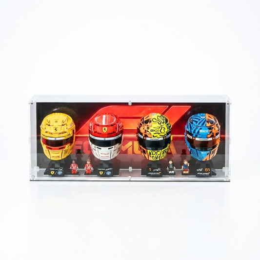 Acrylic Display Case for LEGO® Formula 1 Helmets (43014, 43022, 43017, 43023)