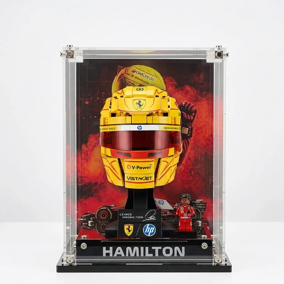 Acrylic Display Case for LEGO® Hamilton / Leclerc Helmet (43014/43022)