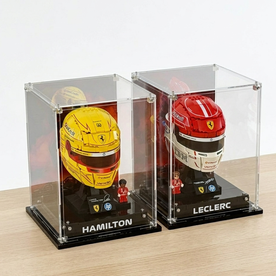 Acrylic Display Case for LEGO® Hamilton / Leclerc Helmet (43014/43022)