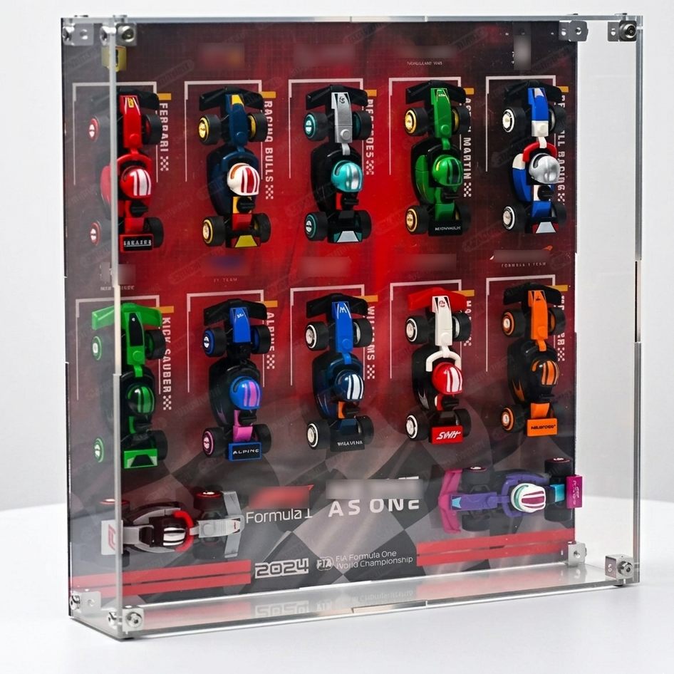 Acrylic Display Case for LEGO® F1 Mini Cars