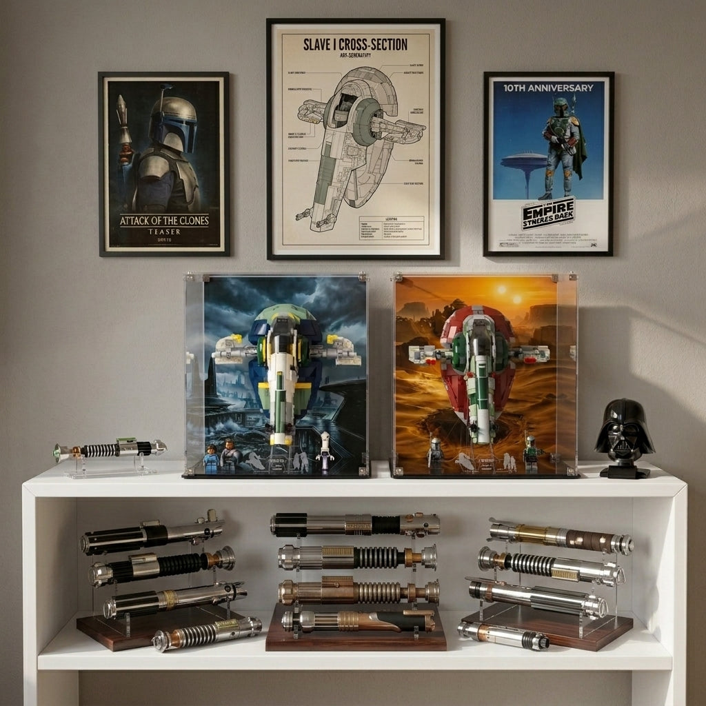 Acrylic Display Case for LEGO® Star Wars Jango & Boba Fett Starship (75433/75312)